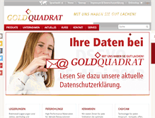 Tablet Screenshot of goldquadrat.de